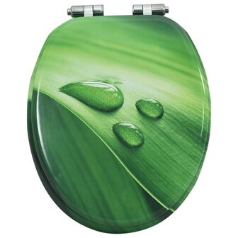Toiletbril met soft-close deksel waterdruppel MDF groen 6