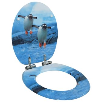 Toiletbril met soft-close deksel pingu&iuml;n MDF 1