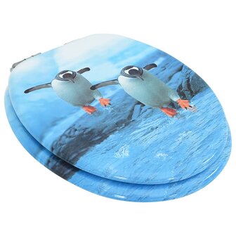 Toiletbril met soft-close deksel pingu&iuml;n MDF 3