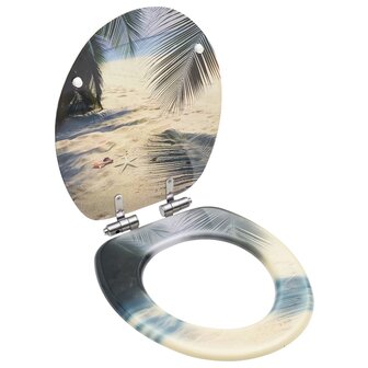 Toiletbril met soft-close deksel strand MDF 1