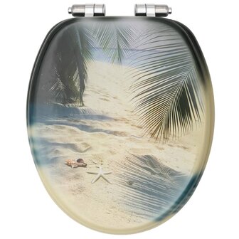 Toiletbril met soft-close deksel strand MDF 5