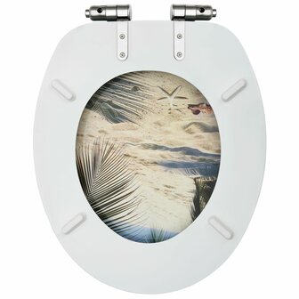 Toiletbril met soft-close deksel strand MDF 6