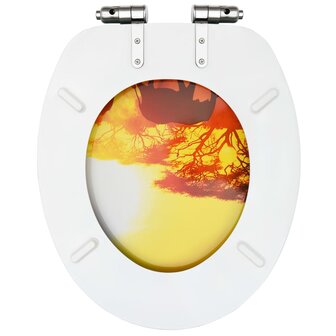Toiletbril met soft-close deksel savanne MDF 6