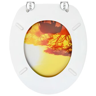 Toiletbril met deksel savanne MDF 6