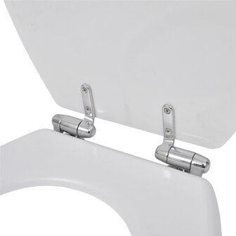 Toiletbril met soft-closedeksel 2 st MDF wit 6
