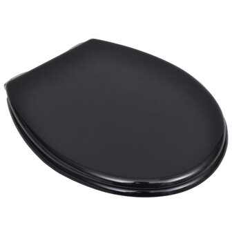 Toiletbril met soft-closedeksel 2 st MDF zwart 3