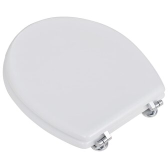 Toiletbrillen met deksels 2 st MDF wit 3
