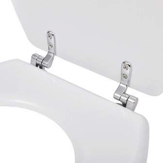 Toiletbrillen met deksels 2 st MDF wit 6