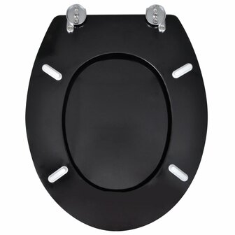 Toiletbrillen met deksels 2 st MDF zwart 5