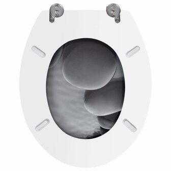 Toiletbrillen met deksels 2 st stenen MDF 5