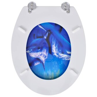 Toiletbrillen met deksel 2 st dolfijn MDF 5