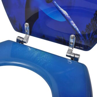 Toiletbrillen met deksel 2 st dolfijn MDF 6
