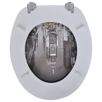 Toiletbrillen met deksels 2 st New York MDF 4