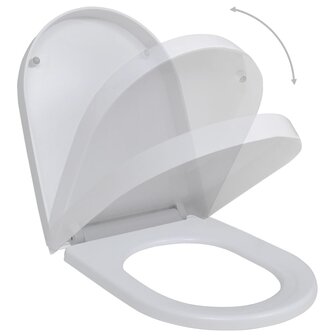 Toiletbrillen met soft-close deksels 2 st kunststof wit 2