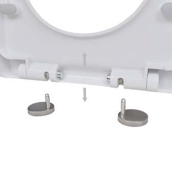 Toiletbrillen met soft-close deksels 2 st kunststof wit 7