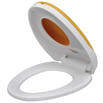 Toiletbrillen met soft-close deksels 2 st kunststof wit en geel 5