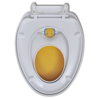 Toiletbrillen met soft-close deksels 2 st kunststof wit en geel 9