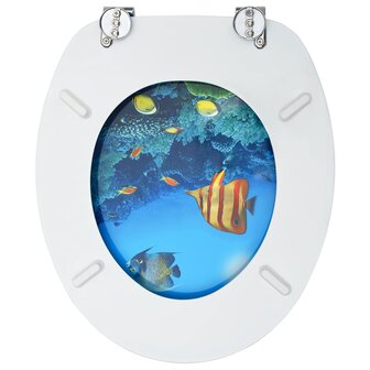 Toiletbrillen met deksel 2 st diepzee MDF 6
