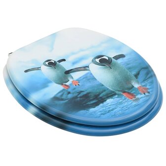 Toiletbrillen met deksel 2 st pingu&iuml;n MDF 3