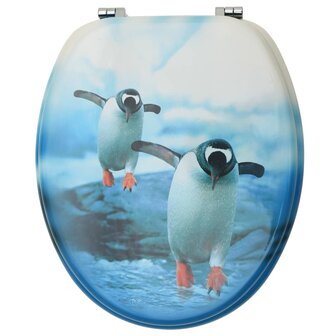 Toiletbrillen met deksel 2 st pingu&iuml;n MDF 5