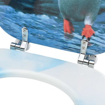 Toiletbrillen met deksel 2 st pingu&iuml;n MDF 7