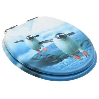 Toiletbrillen met soft-close deksel 2 st pingu&iuml;n MDF 3