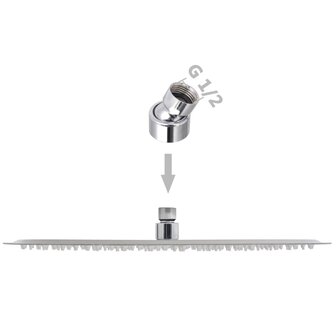 Regendouchekop roestvrij staal 40cm rond 6