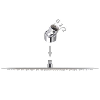 Regendouchekop roestvrij staal 50cm rond 6