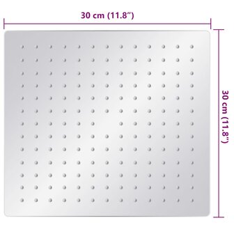Regendouchekop vierkant 30x30 cm roestvrij staal 304 7