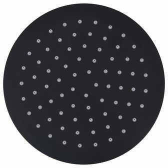 Regendouchekop rond 20 cm roestvrij staal zwart 2