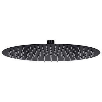 Regendouchekop rond 30 cm roestvrij staal zwart 1