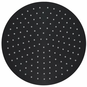 Regendouchekop rond 30 cm roestvrij staal zwart 2
