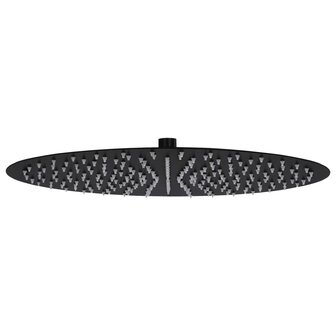 Regendouchekop rond 40 cm roestvrij staal zwart 1