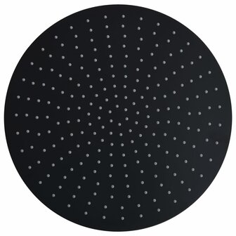 Regendouchekop rond 40 cm roestvrij staal zwart 2