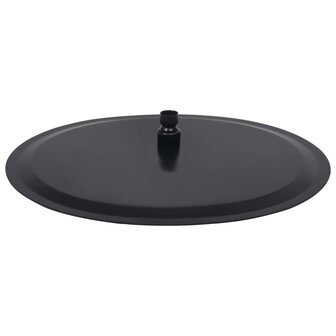 Regendouchekop rond 40 cm roestvrij staal zwart 4