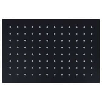 Regendouchekop rechthoekig 30x20 cm roestvrij staal zwart 2