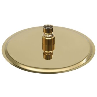 Regendouchekop rond 20 cm roestvrij staal goudkleurig 4