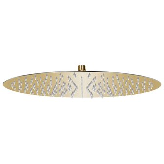 Regendouchekop rond 40 cm roestvrij staal goudkleurig 1