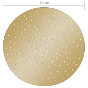 Regendouchekop rond 50 cm roestvrij staal goudkleurig 7