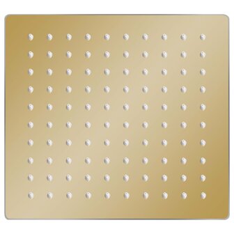 Regendouchekop vierkant 20x20 cm roestvrij staal goudkleurig 2