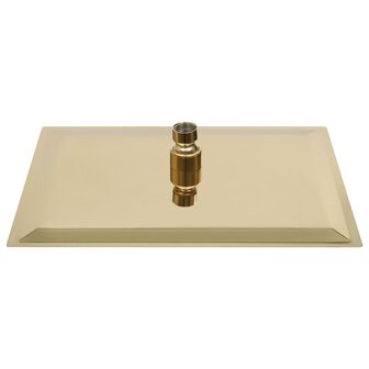 Regendouchekop rechthoekig 30x20 cm roestvrij staal goudkleurig 4