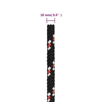 Boot touw 10 mm 25 m polypropyleen zwart 6