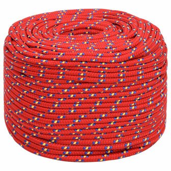 Boottouw 6 mm 50 m polypropyleen rood 2