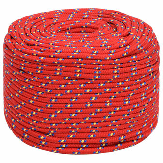 Boottouw 8 mm 25 m polypropyleen rood 2