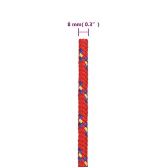 Boottouw 8 mm 25 m polypropyleen rood 6