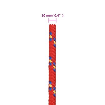 Boottouw 10 mm 25 m polypropyleen rood 6