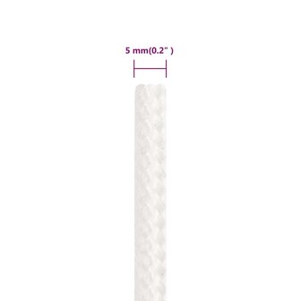Boottouw 5 mm 25 m polypropyleen volwit 6