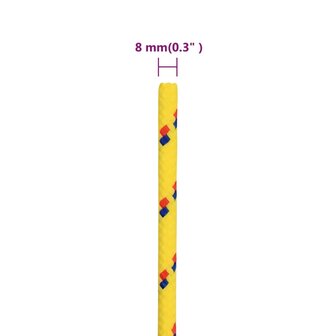 Boottouw 8 mm 25 m polypropyleen geel 6