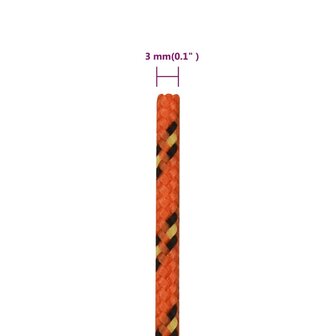 Boottouw 3 mm 25 m polypropyleen oranje 6