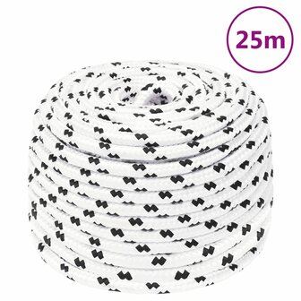 Boottouw gevlochten 6 mmx25 m polyester wit 6